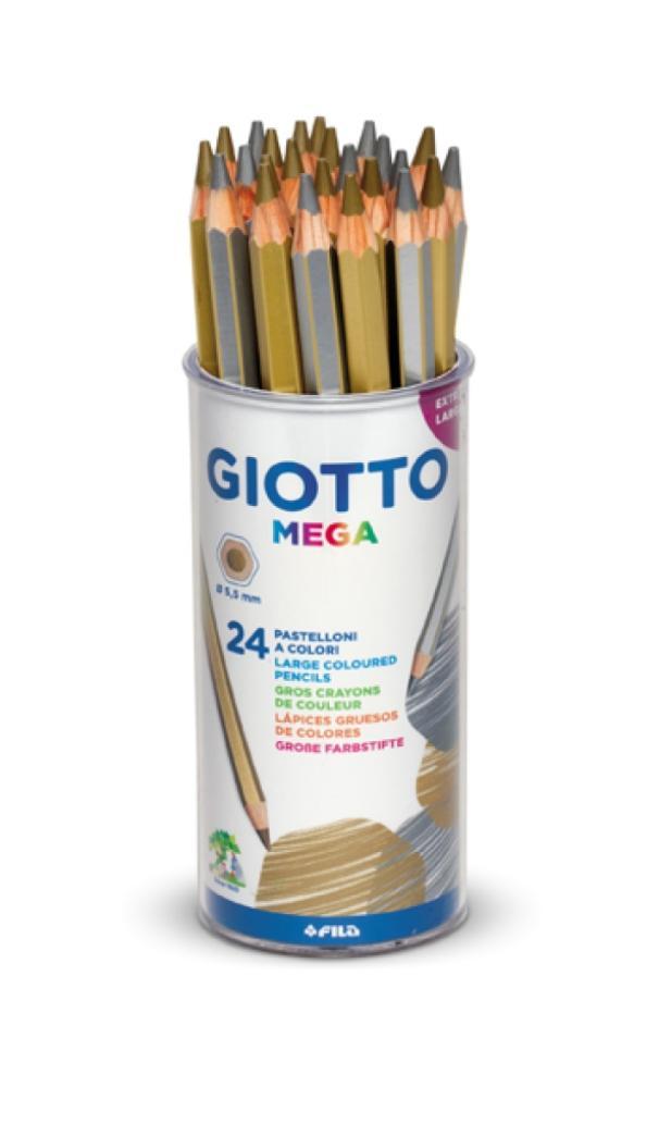 Pastelli Giotto mega oro e argento confezione da 24