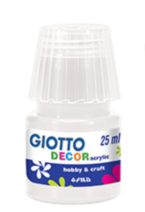 Tempera Giotto decor acrylic bianco 25ml confezione da 6