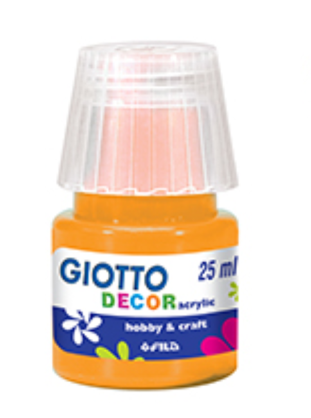Tempera Giotto decor acrylic gialllo scuro 25ml confezione da 6