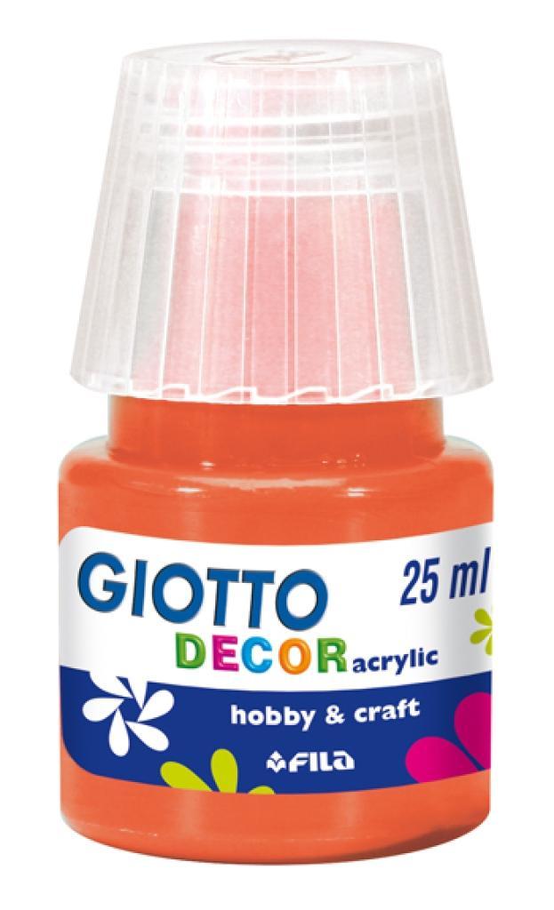 Tempera Giotto decor acrylic arancione 25ml confezione da 6