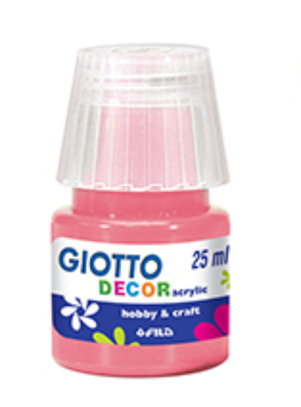 Tempera Giotto decor acrylic rosa 25ml confezione da 6