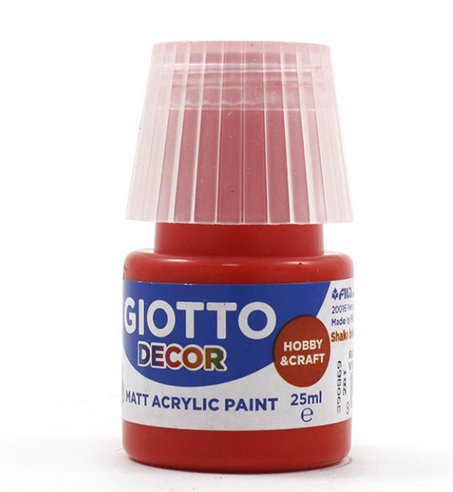 Tempera Giotto decor acrylic rosso vermiglione 25ml confezione da 6