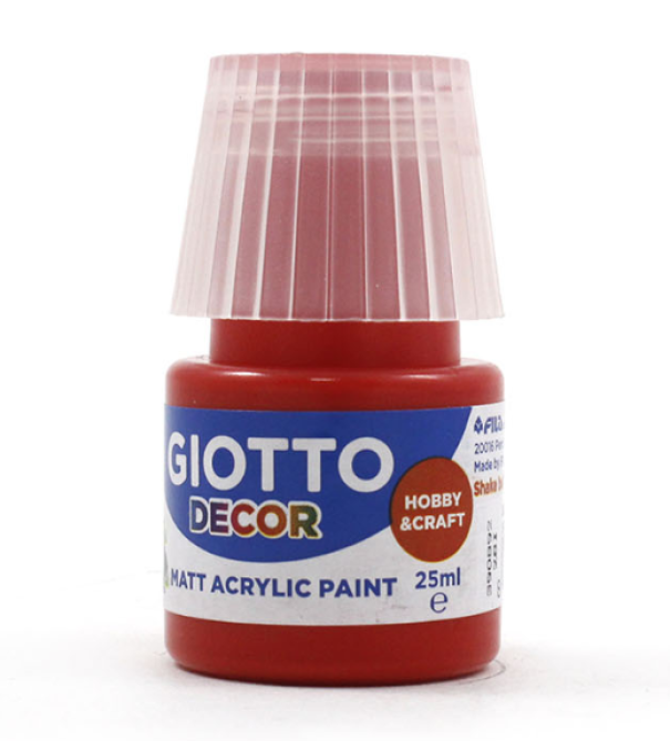 Tempera Giotto decor acrylic rosso scarlatto 25ml confezione da 6