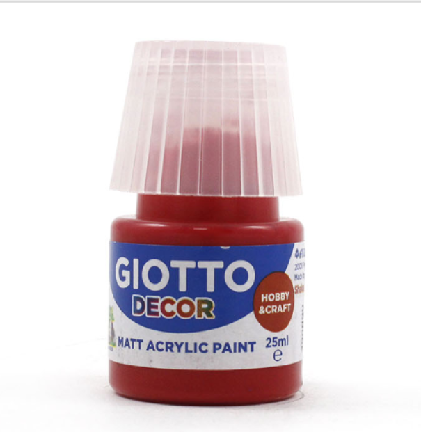 Tempera Giotto decor acrylic rosso 25ml confezione da 6