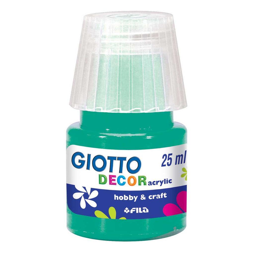 Tempera Giotto decor acrylic verde smeraldo 25ml confezione da 6