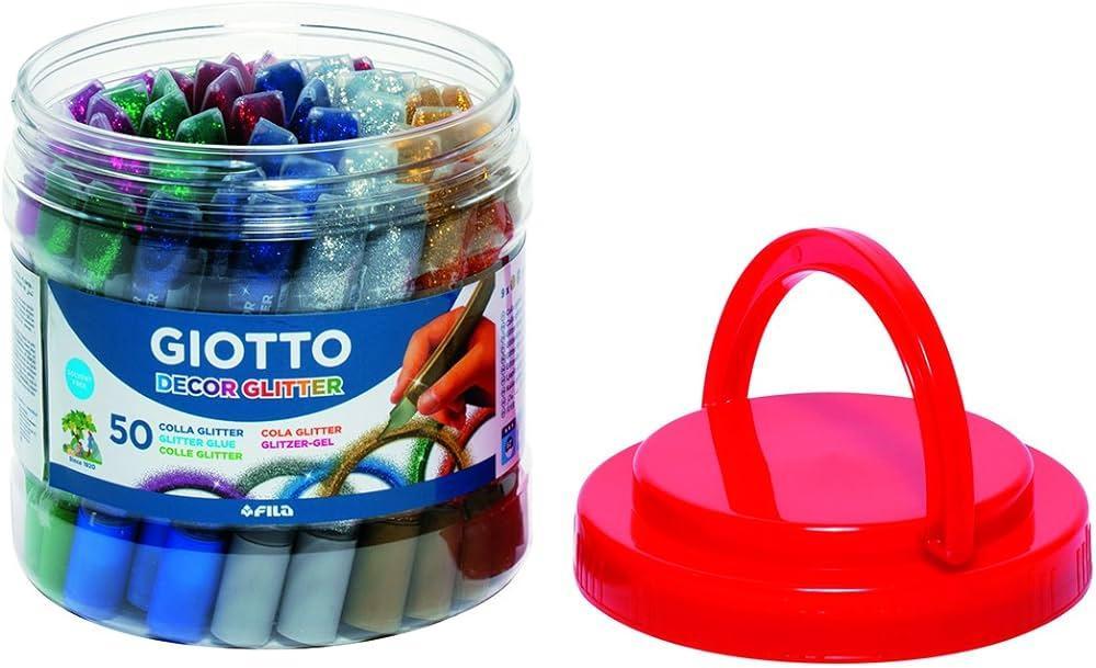 Colla Giotto glitter multicolor 10.5ml confezione da 50