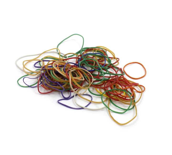 Elastici ad anelli in gomma Siam assortiti bustina da 100 gr