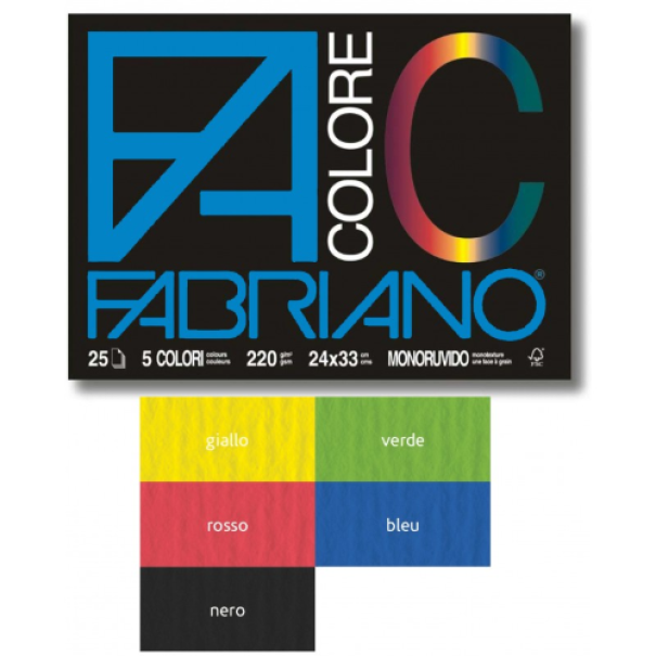 Album da disegno Fabriano colore monoruvido 24x33 da 25