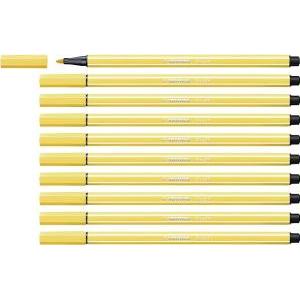 Pennarelli  pen 68 m giallo limone confezione da 10