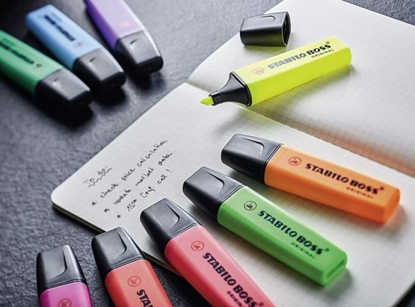 Evidenziatore Stabilo boss desk Set 15 colori 9 neon 6 pastello