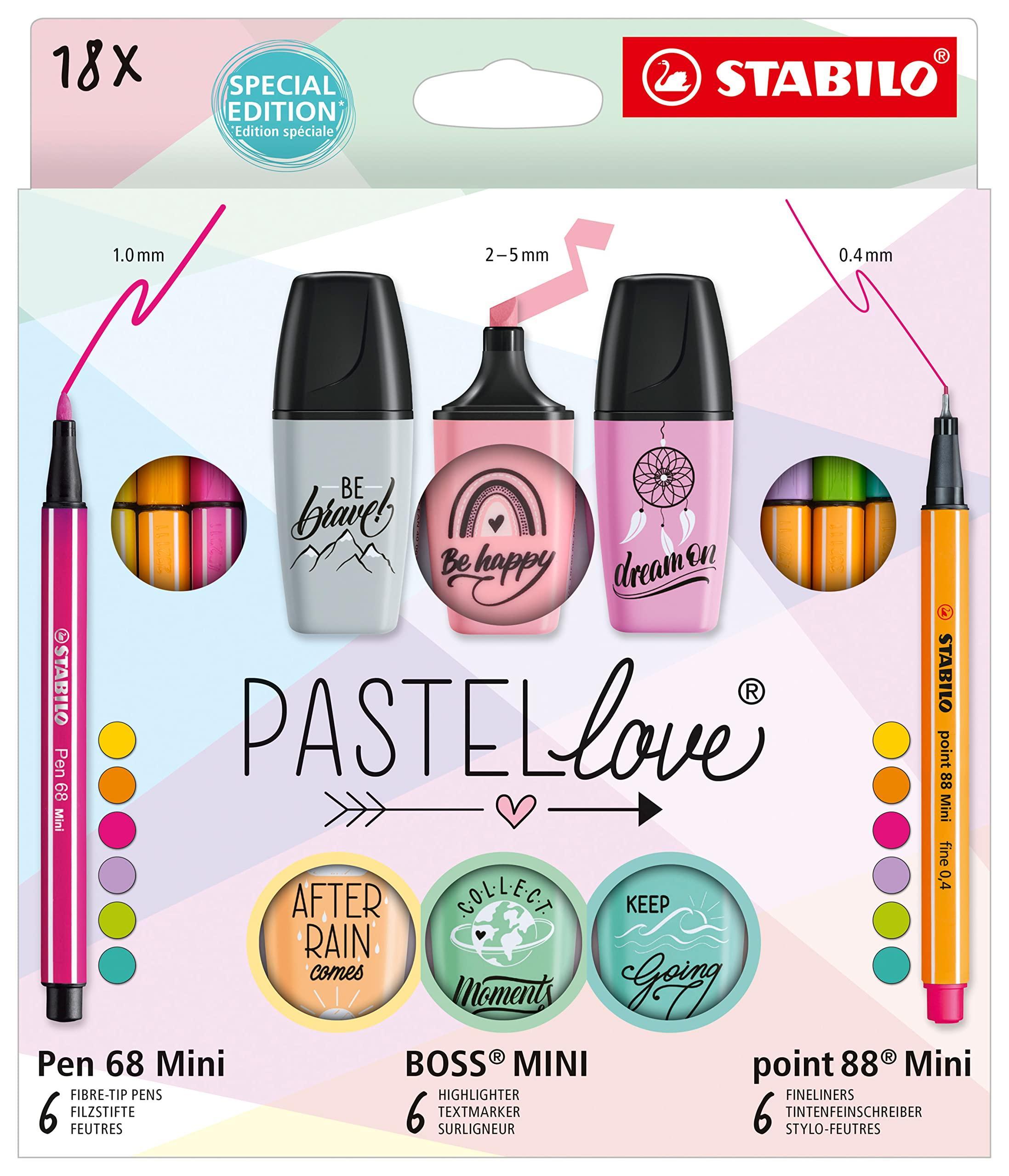 Set pastel love Stabilo confezione da 18