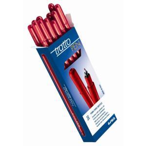 Penna tratto pen metal rosso confezione da 12