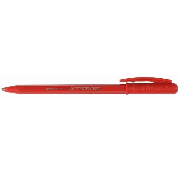 Penna a sfera Tratto 1uno Rosso punta media 1mm confezione da 50