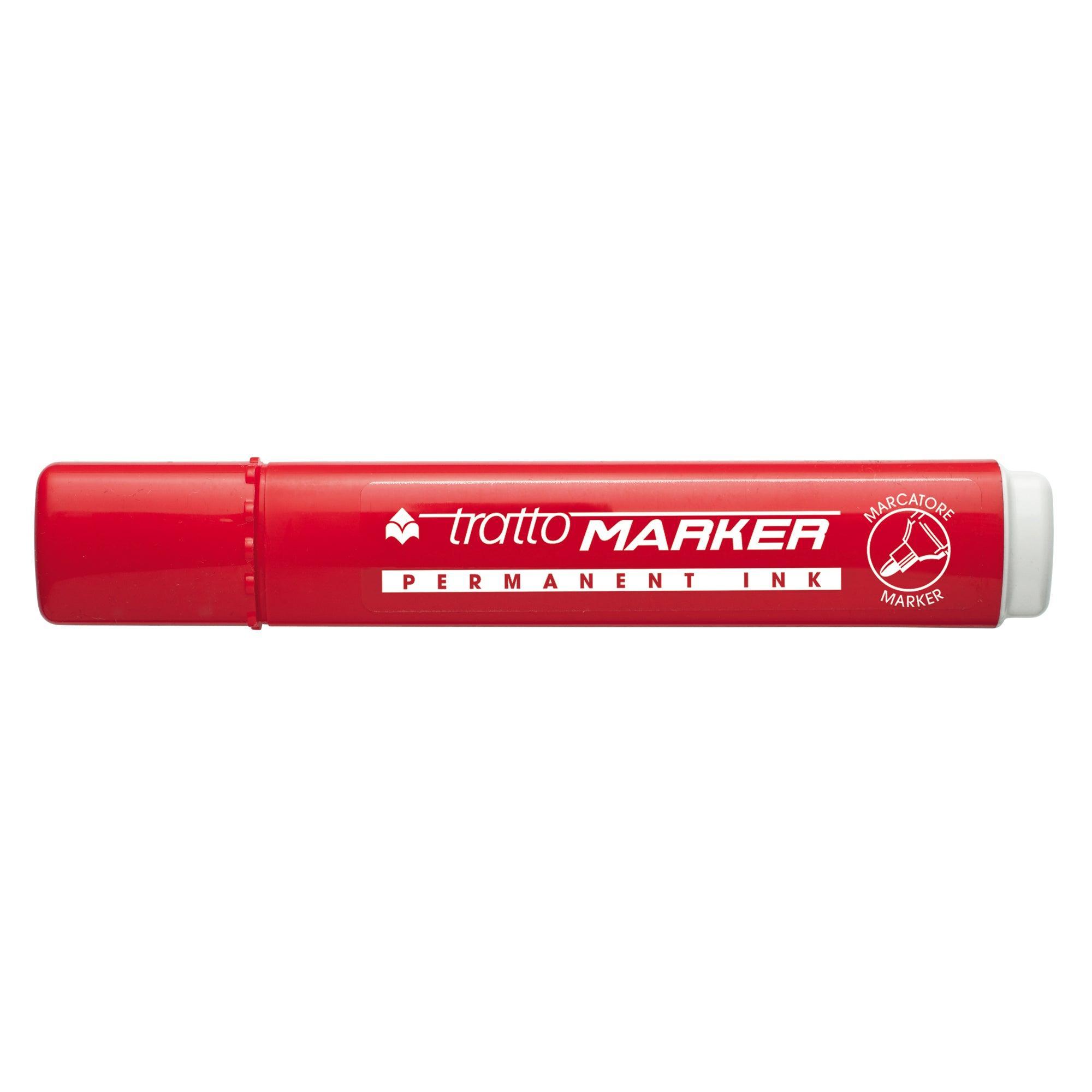 Marcatore Tratto marker rosso p.tonda confezione da 12