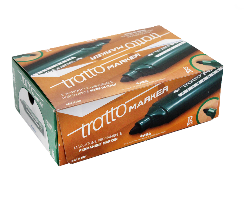 Marcatore Tratto marker verde p.tonda confezione da 12