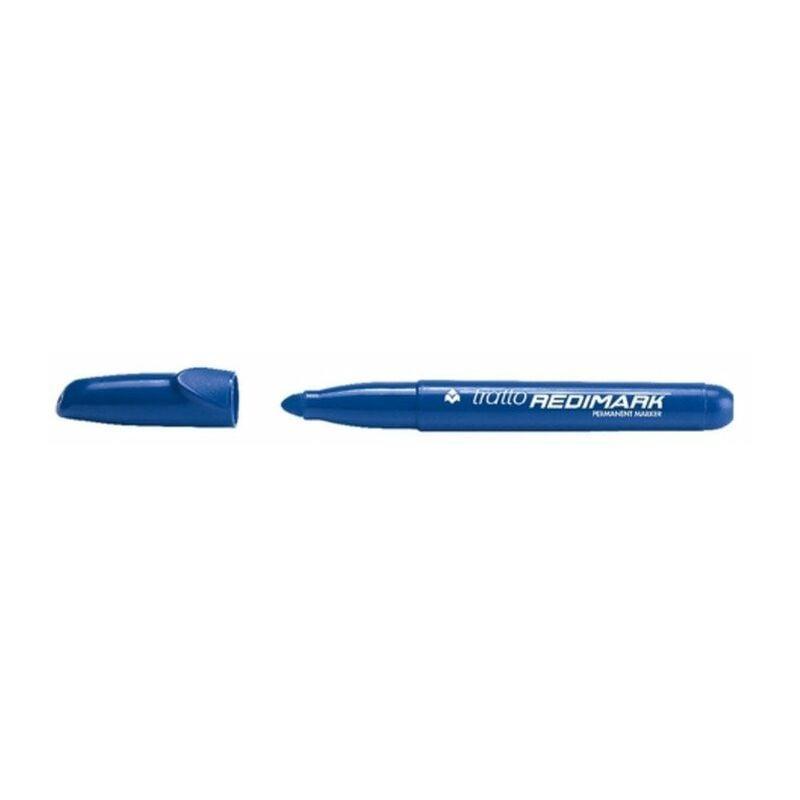 Marcatore Tratto redimark blu p. tonda confezione da 12