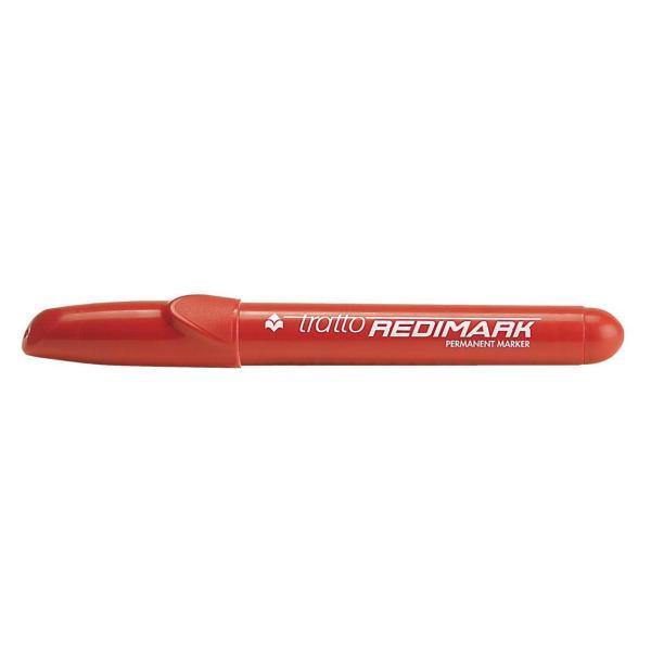 Marcatore Tratto redimark rosso p. tonda confezione da 12