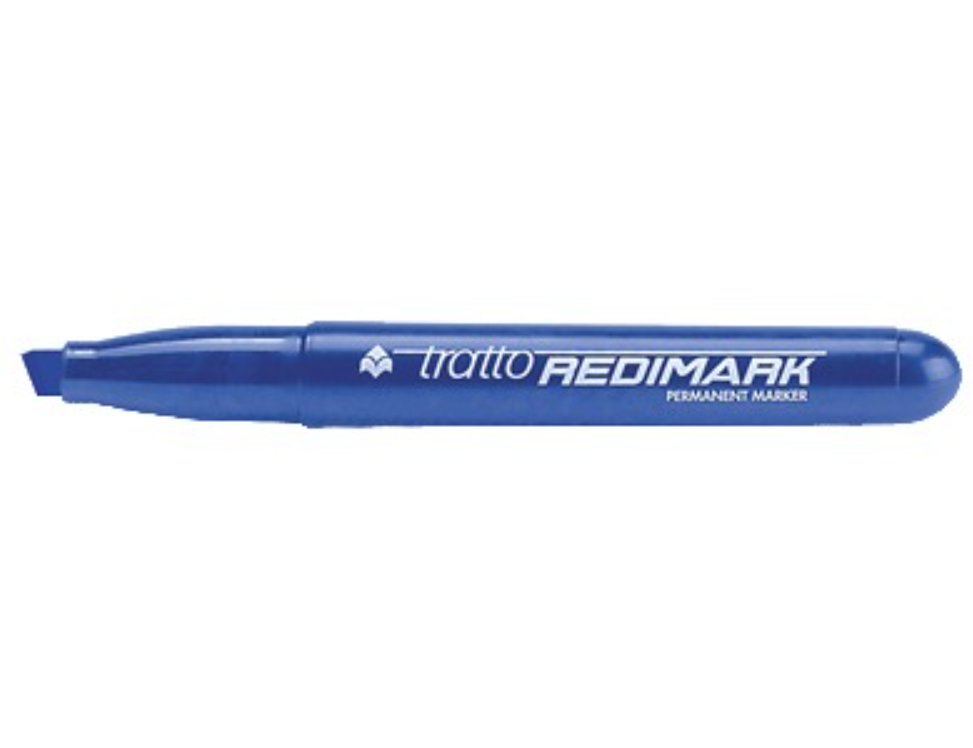 Marcatore Tratto redimark blu p. scalpello confezione da 12