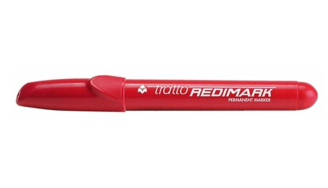 Marcatore Tratto redimark rosso p. scalpello confezione da 12