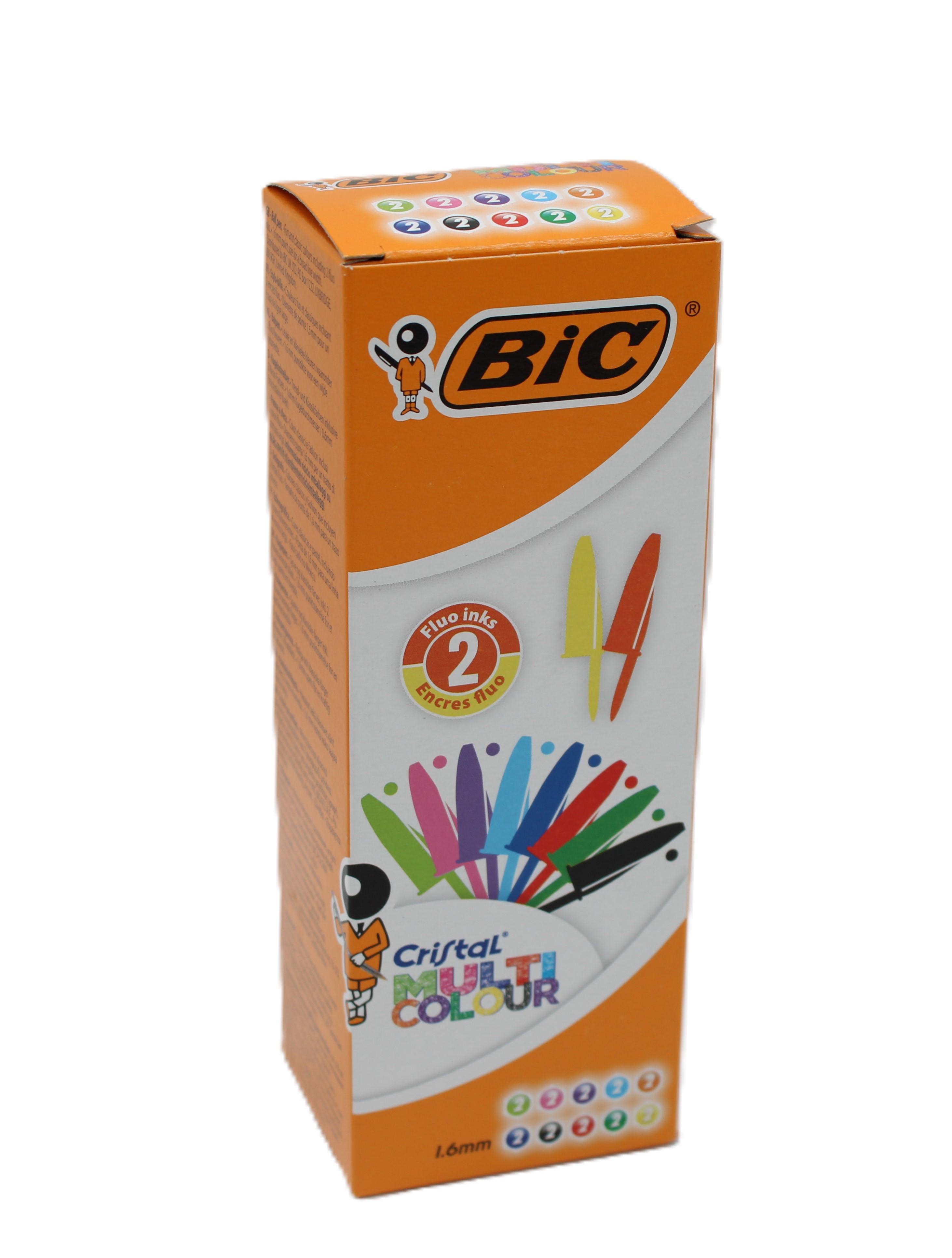 Penna Bic cristal multicolor confezione da 20