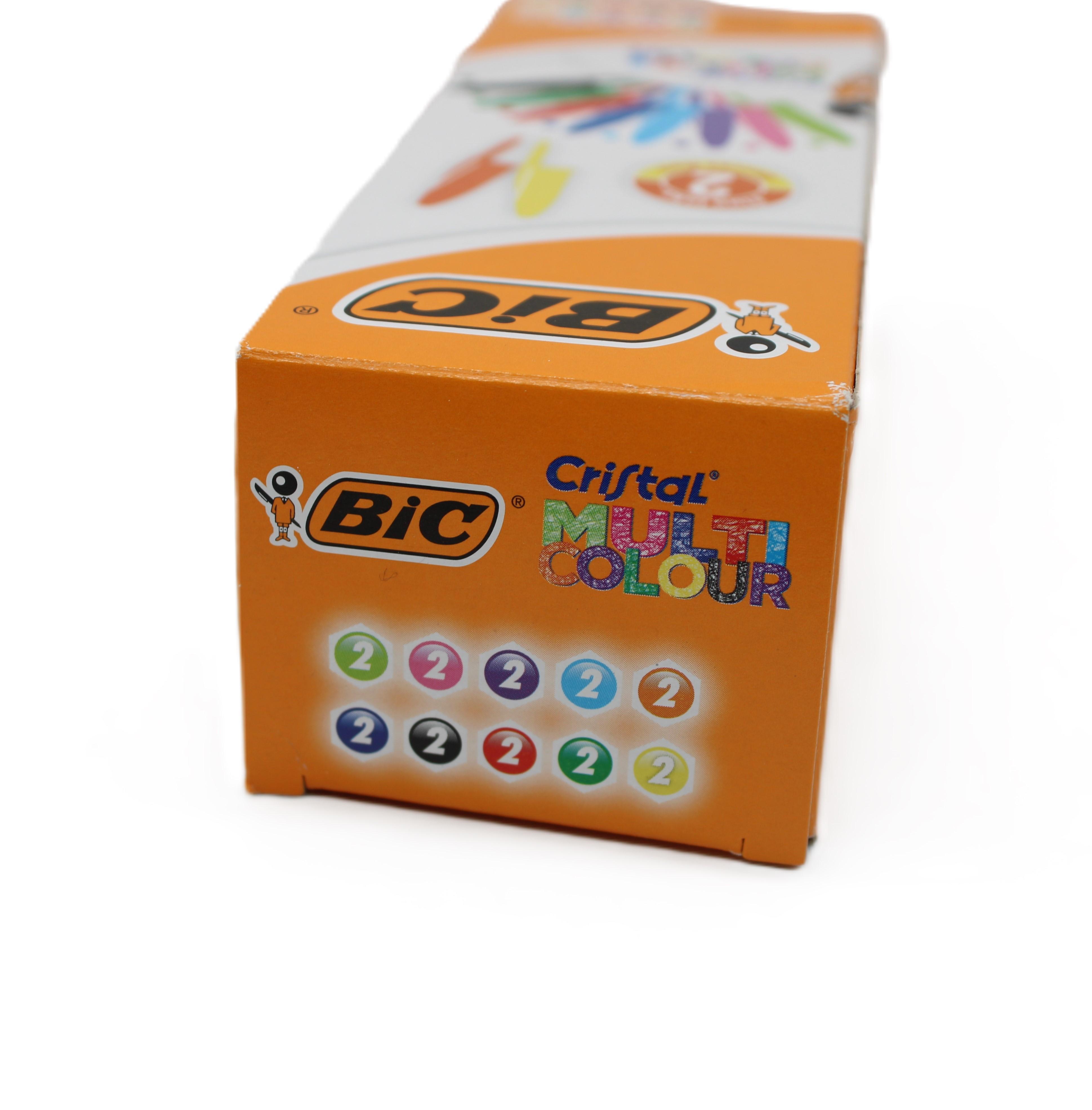 Penna Bic cristal multicolor confezione da 20