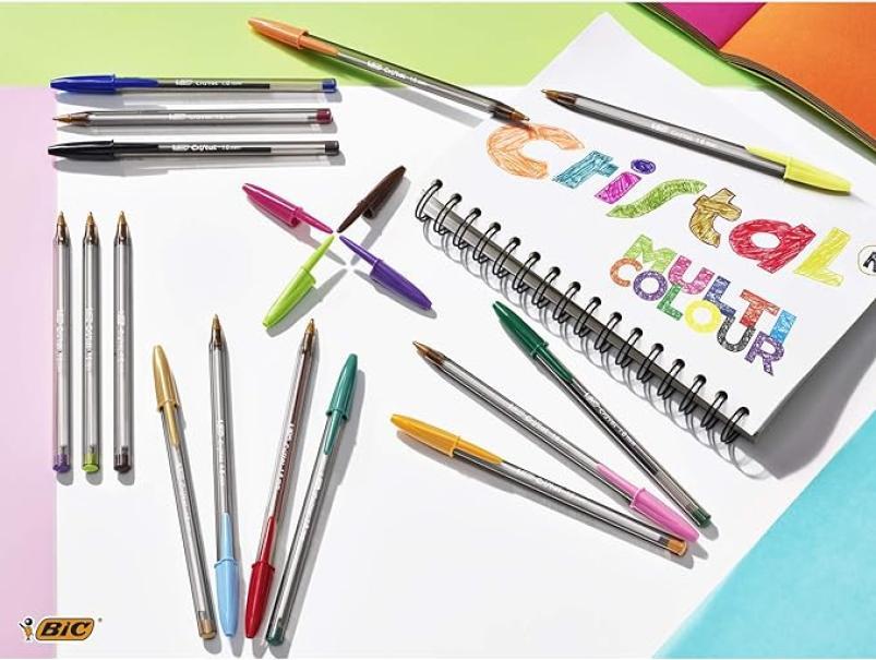 Penna Bic cristal multicolor confezione da 20