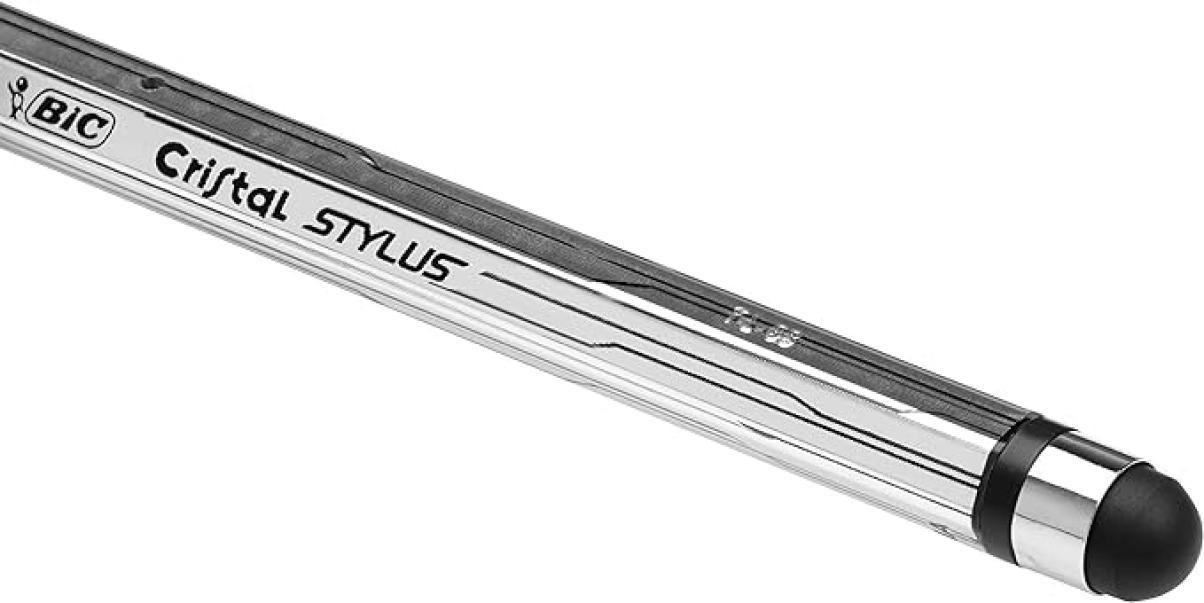 Penna sfera Bic Cristal Stylus Tablet Touch Screens blister 2 penne Blu/Nero