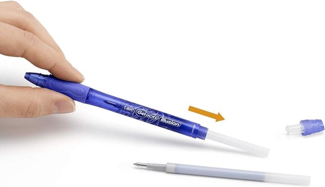 Ricarica Penna gel Bic Gelocity Illusion blu punta 0.7mm scatola da 12