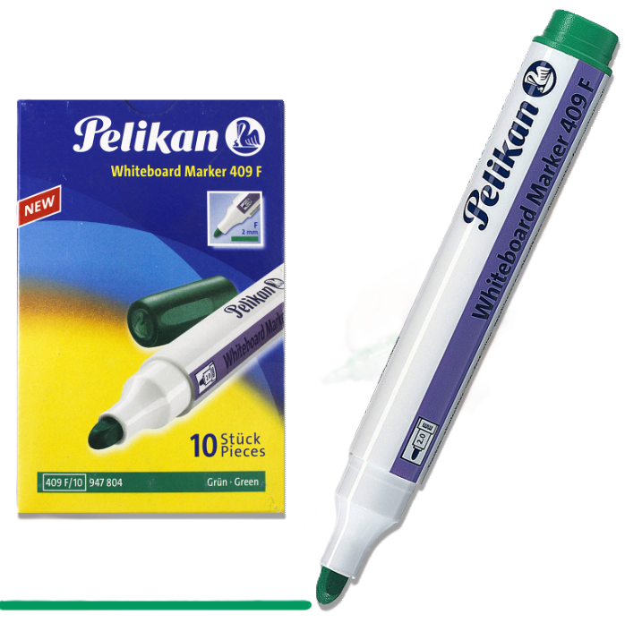 Marcatore per lavagna Pelikan Whiteboard Marker 409F Verde confezione da 10