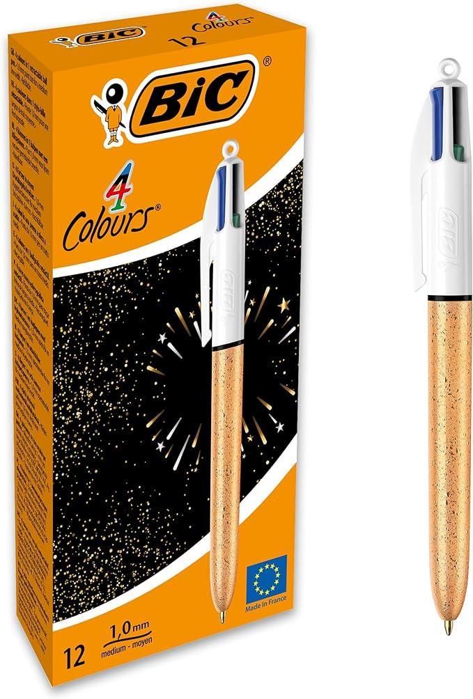 Penna a sfera Bic 4 colori party 1mm confezione da 12