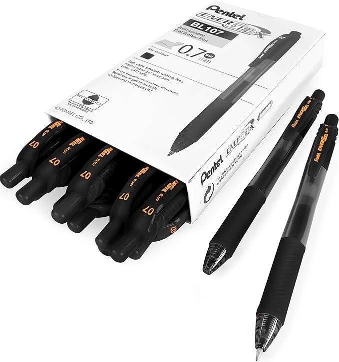 Penna a scatto Pentel Energel X BL107 Nero 0.7mm confezione da 12