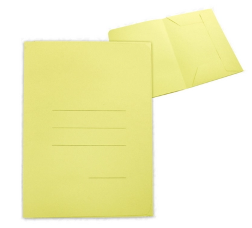  Cartelle 3 lembi giallo Blasetti f.to 33.5 x 25 cm confezione da 50
