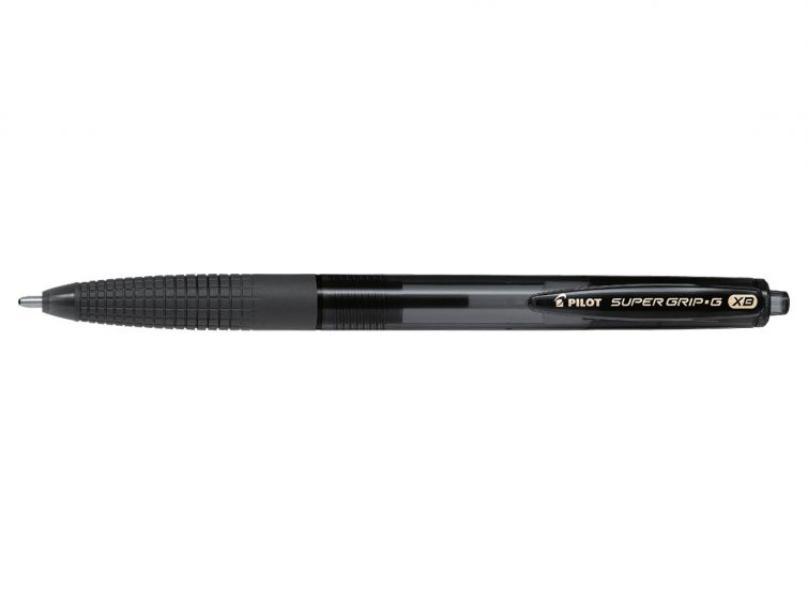 Penna a sfera Pilot nera super grip-G XB 1.6mm confezione da 12