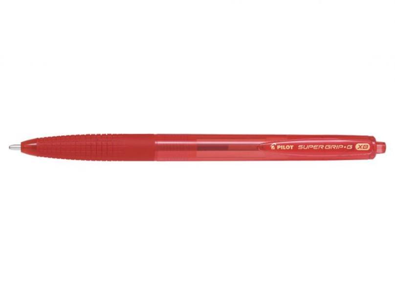 Penna a sfera Pilot rossa super grip-G XB 1.6mm confezione da 12