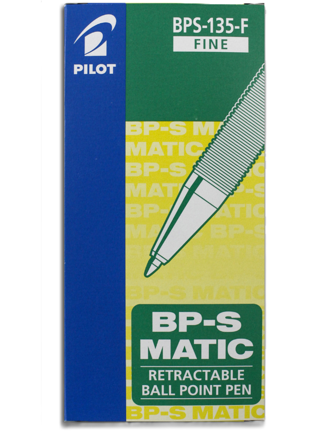 Penna a sfera Pilot verde BP-S matic F 0.7 confezione da 12