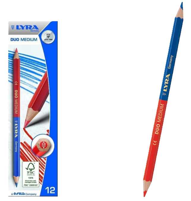 Pastelli Lyra duo medium bicolore 2.8mm confezione da 12