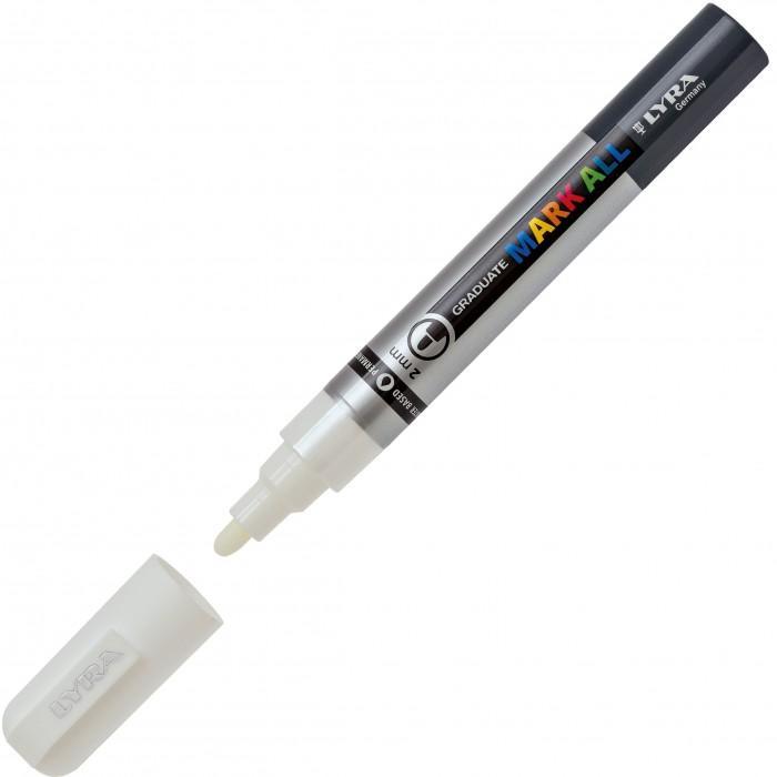 Marcatore Lyra mark all 2mm bianco confezione da 6
