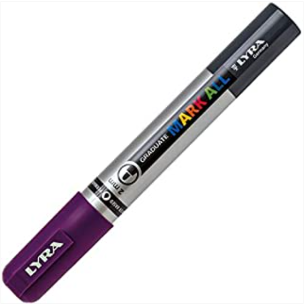 Marcatore Lyra mark all 2mm viola confezione da 6