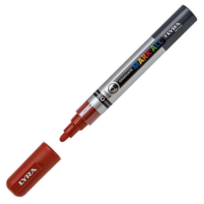 Marcatore Lyra mark all 2mm marrone confezione da 6