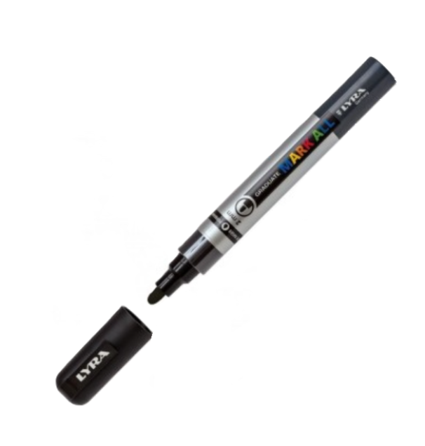 Marcatore Lyra mark all 2mm nero confezione da 6