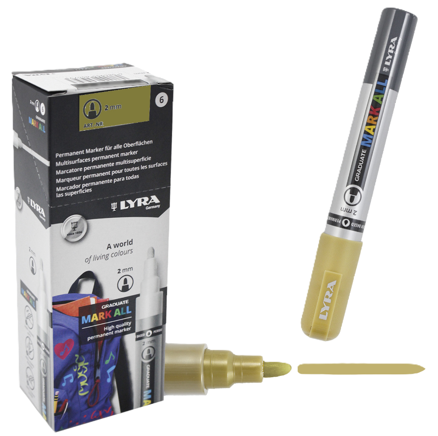Marcatore Lyra mark all 2mm oro confezione da 6