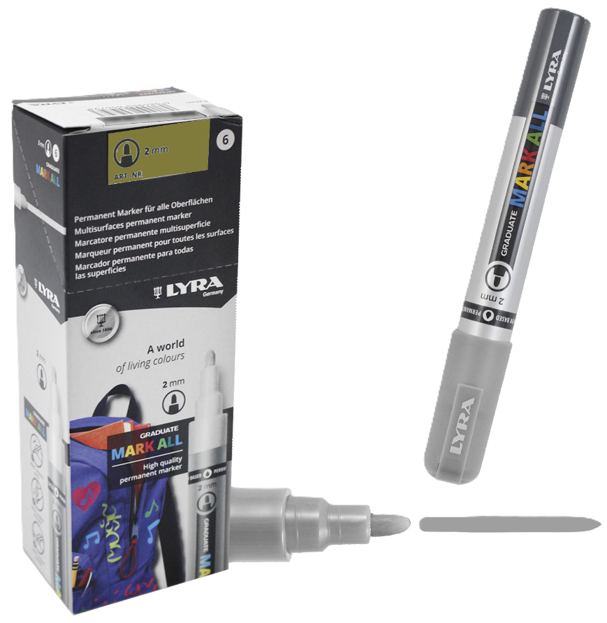 Marcatore Lyra mark all 2mm argento confezione da 6
