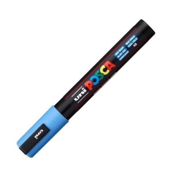 Pennarello uniPosca PC-5M blu cielo confezione da 6