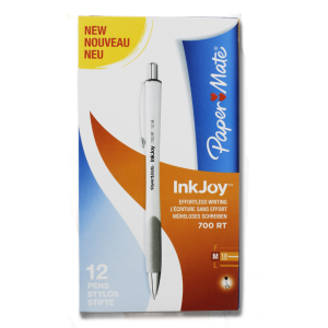 Penna a sfera paper mate inkjoy 700 rt nero confezione da 12