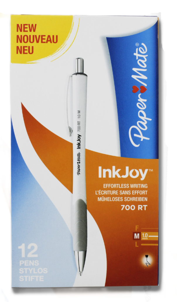 Penna a sfera Paper Mate inkjoy 700 RT nero confezione da 12