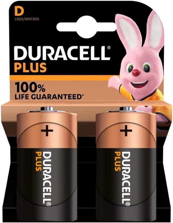 Batterie alcaline Duracell Plus D da 1.5V blister da 2