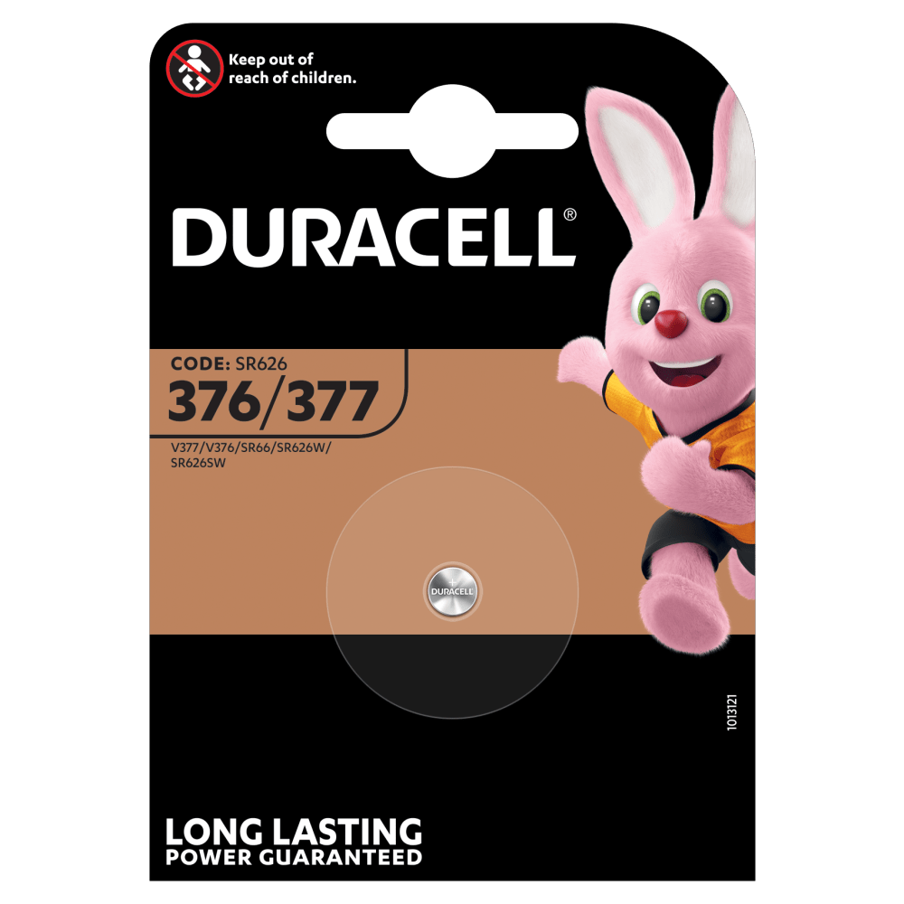 Batteria Duracell a bottone 376-377 da 1.5V blister da 1