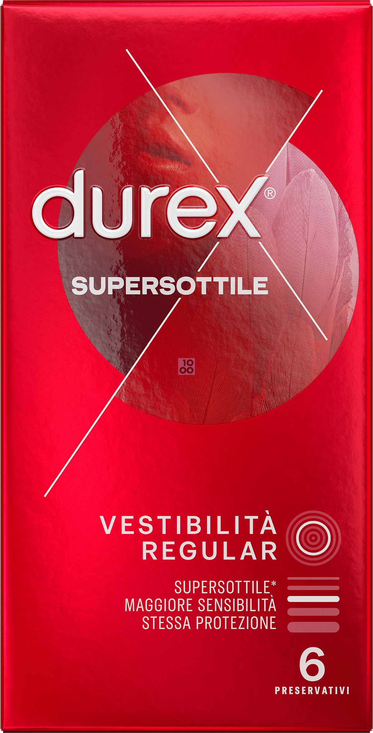 Preservativi Durex Super sottile vestibilitu00e0 regular confezione da 6