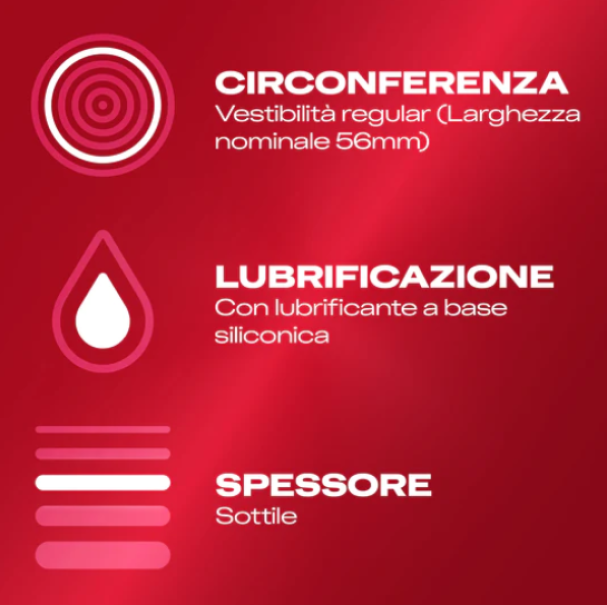 Preservativi Durex Super sottile vestibilitu00e0 regular confezione da 6