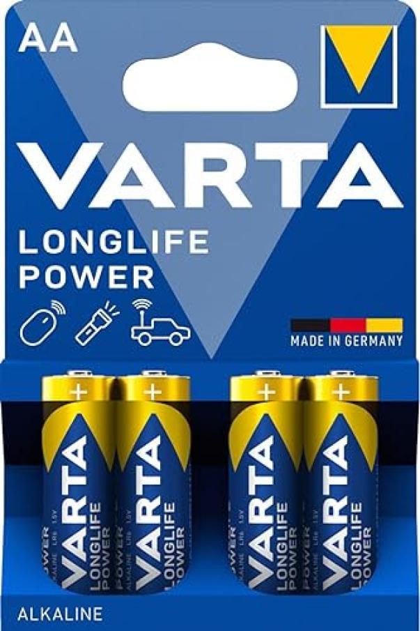 Batteria Varta Longlife power stilo AA blister da 4